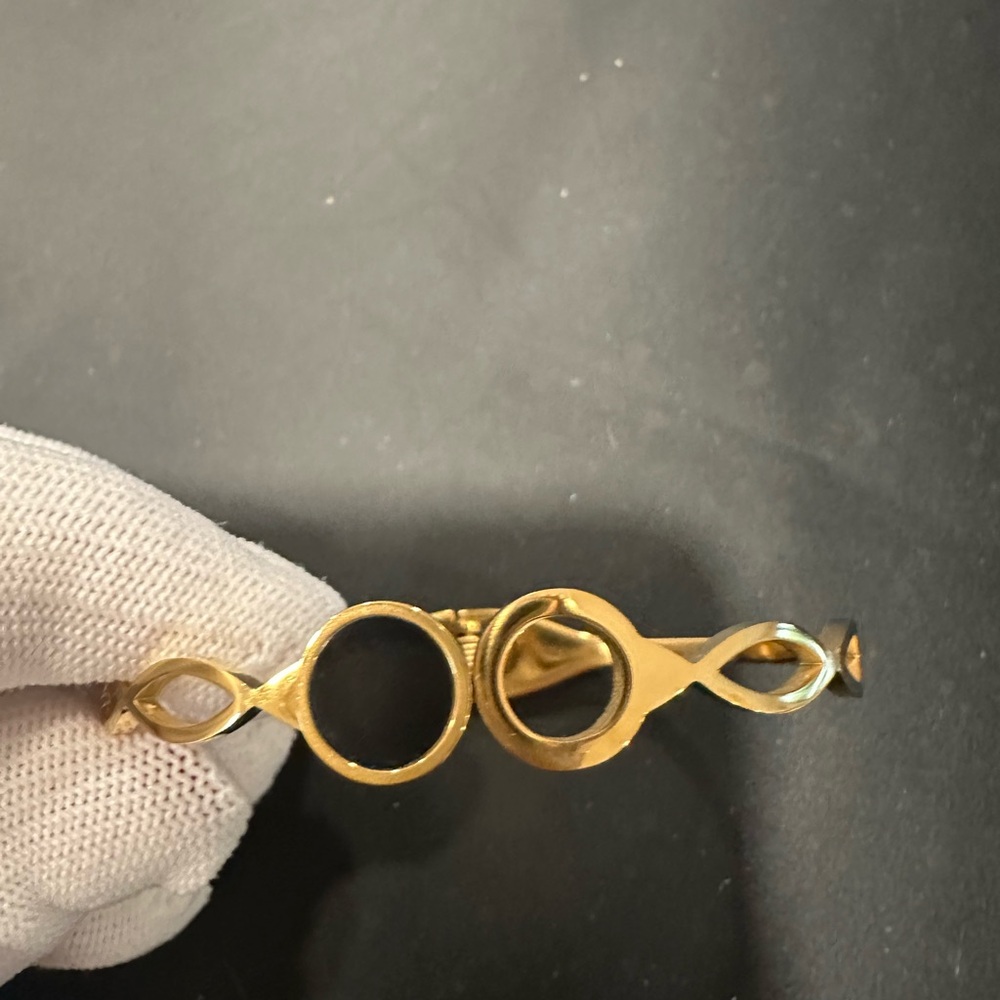 Gold and Black Infinity Bracelet